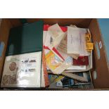 Box of stamps and postcards