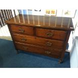 Edwardian walnut chest of drawers, 106cm wide