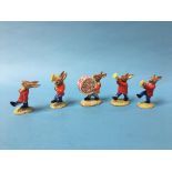 Five boxed Royal Doulton 'Bunnykins Oompah band' figures