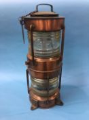 A two tier copper Ships lantern