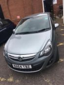 A Vauxhall Corsa hatchback, Special Eds 1.0 Ecoflex Excite, petrol, 2014, silver, mileage 41,000,