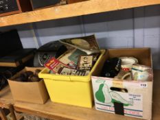 Three boxes of assorted and a bread maker