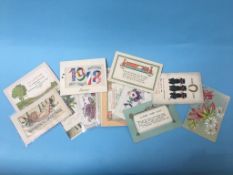 Collection of silk and other postcards