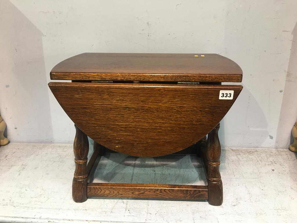 Small oak drop flap table