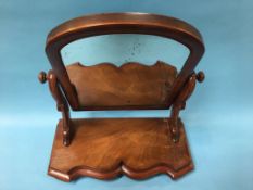 A Victorian mahogany dressing table mirror