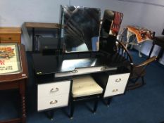 A G Plan Gomme black and white dressing table and chest of drawers