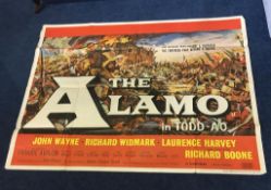 Original film poster, 'The Alamo', starring John Wayne, printed by The Haycock Press Limited