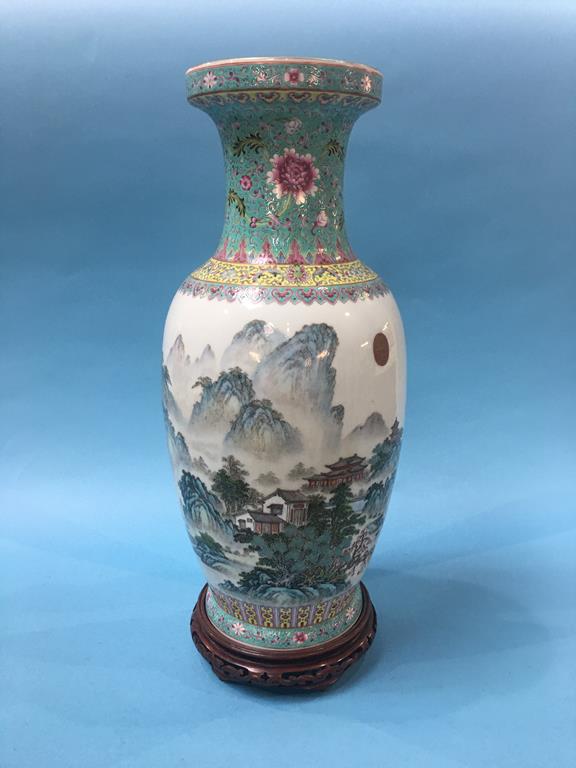 A tall Chinese vase