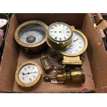 Various Nautical gauges, Ships Log etc.