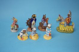 Seven Royal Doulton Bunnykins figures