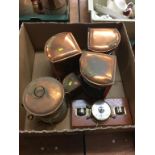 Various copper Ships lamps