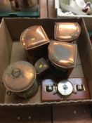 Various copper Ships lamps