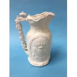 A 19th century Parian Prince Albert jug by Old Hall Earthenware Company Ltd