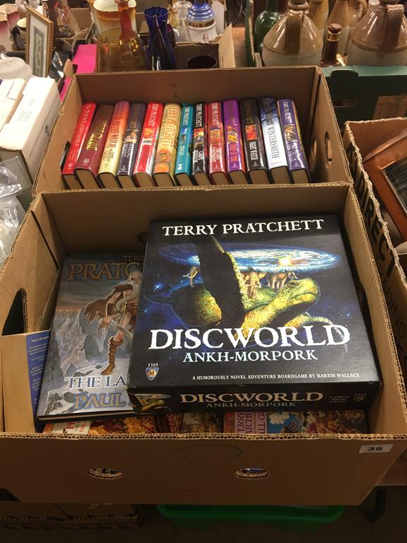 Collection of Terry Pratchett books and games
