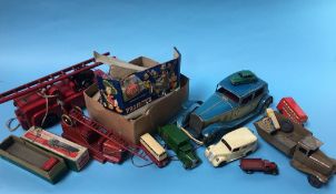 Various vintage tin plate and Die Cast toys