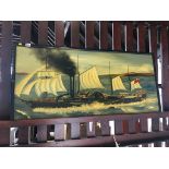 A.S. Duncan, oil, signed, 'The Great Western' (Paddlesteamer), 50 x 111cm