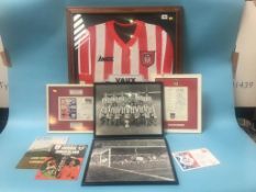 Collection of SAFC memorabilia, including signed 50th Anniversary of the 1937 Cup Final 1st Day