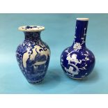 Two blue and white Chinese vases