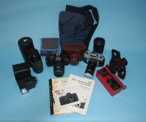 Assorted cameras including Pentax etc.