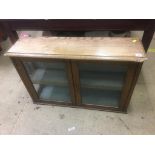 Oak wall hanging display cabinet