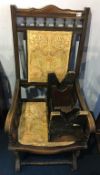 American rocking chair and two stools