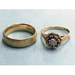 Two 9ct gold rings, 9g