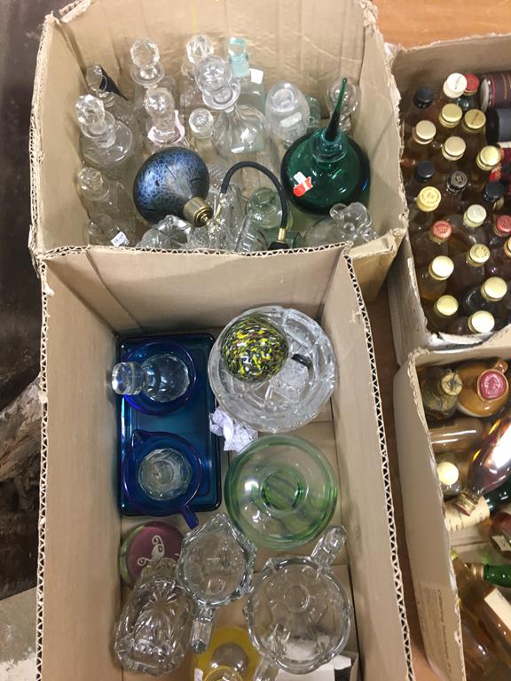 Two boxes of assorted glass ware