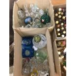 Two boxes of assorted glass ware