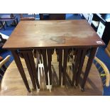 An oak chest of drawers