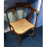 An Edwardian corner chair