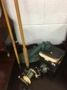 Fishing rod and three reels