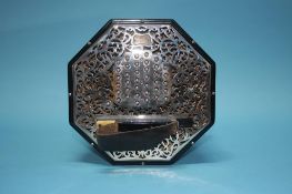 A C. Wheatstone 69 button (keys) concertina, serial number 23702, circa 1905-1910, with box