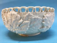 A Royal Worcester Blanc De Chine style bowl