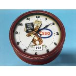 A reproduction 'Esso' wall clock