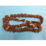 A Baltic amber coloured necklace