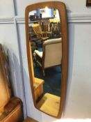 Teak framed mirror