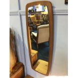 Teak framed mirror