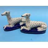 Pair of Staffordshire style pen holders