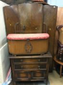 Ottoman, wardrobe and chest of drawers