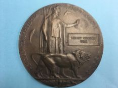 Death plaque to Henry George Wise