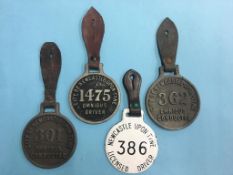 Four Tramways Licence badges