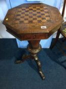 Victorian chess board top work table