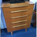 A teak Beeanese chest of drawers