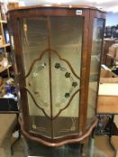 Walnut china cabinet