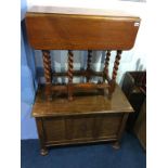 Oak barley twist table and a blanket chest