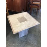 A Barker and Stonehouse square marble top occasional table