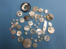 Vintage mother of pearl buttons