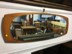 Teak framed mirror