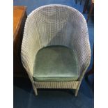 Lloyd Loom linen basket and chair