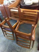 A G Plan teak drop leaf table and four chairs